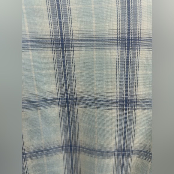 Men’s “GEORGE” Blue/White Plaid Short Sleeved Button Up Shirt SIZE:M - Picture 4 of 4